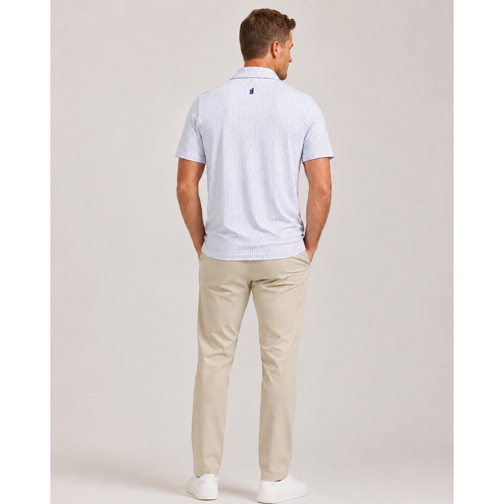 johnnie-O Performance Mesh Golf Polo Blue Print Medium - Picture 4 of 11